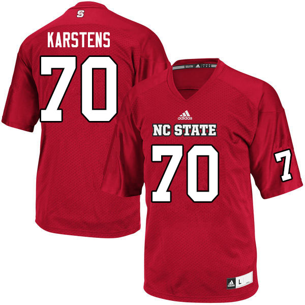 Men #70 Walter Karstens NC State Wolfpack College Football Jerseys Sale-Red